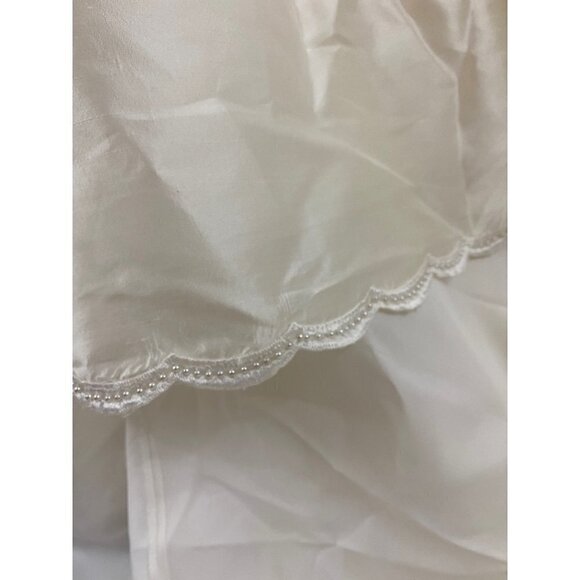 Vintage 1980's/1990's Beaded Bodice Silk Wedding Gown - Small - Picture 6 of 16